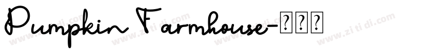 Pumpkin Farmhouse字体转换